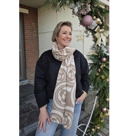 LUNA D SJAAL-BLOEM-BEIGE/ECRU