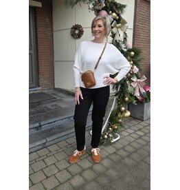L&A BROEK ZWART STRAIGHT