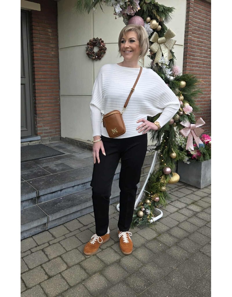 L&A BROEK ZWART STRAIGHT