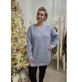 CISO 16936 KNIT TUNIC LIGHT BLEU MELANGE