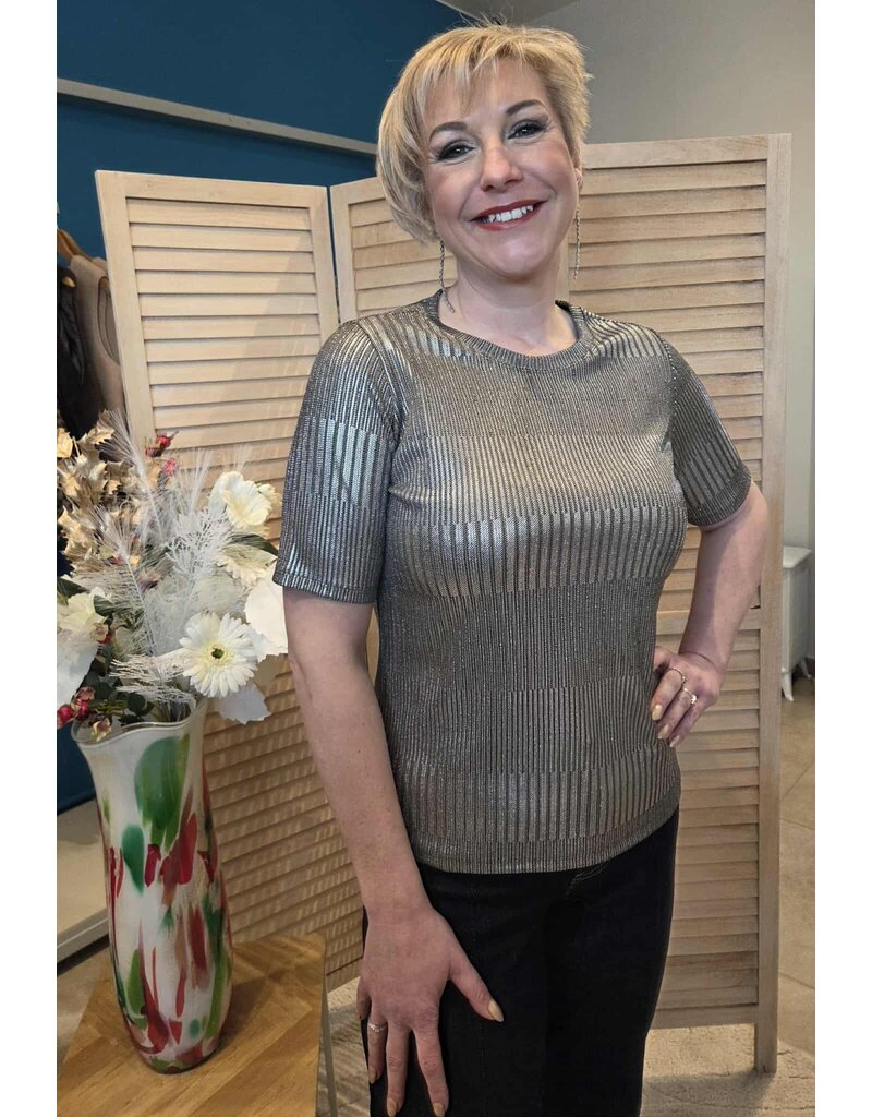 CAPUCCINO T-SHIRT-ZILVER