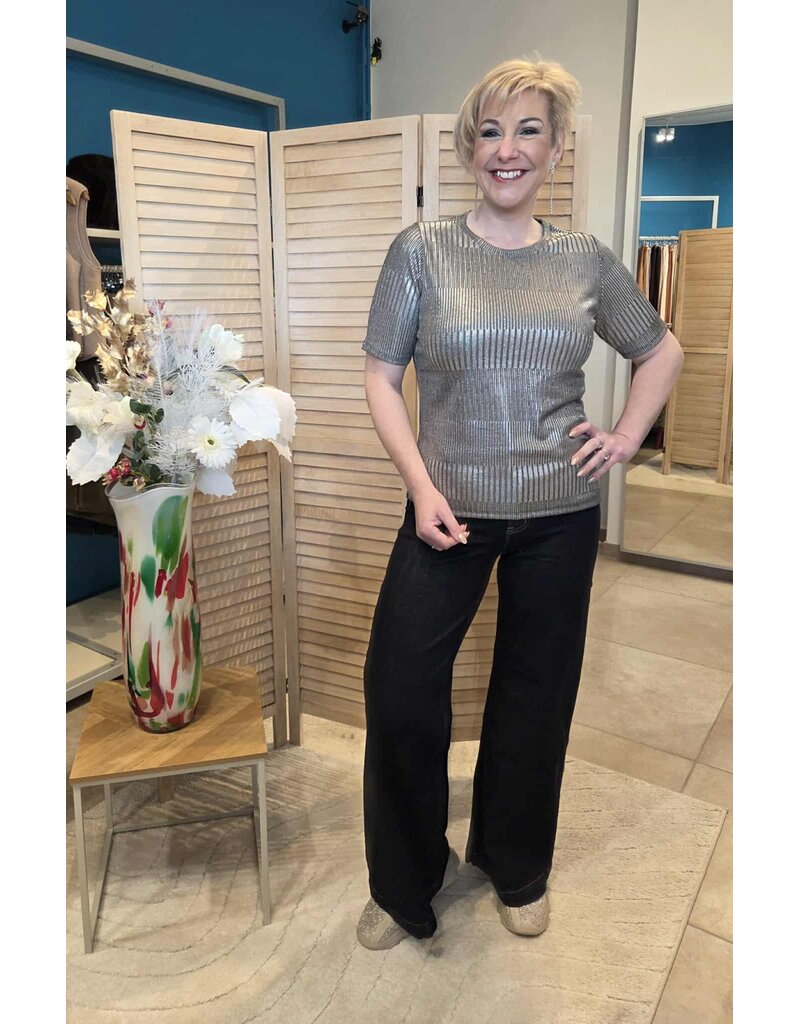 CAPUCCINO T-SHIRT-ZILVER