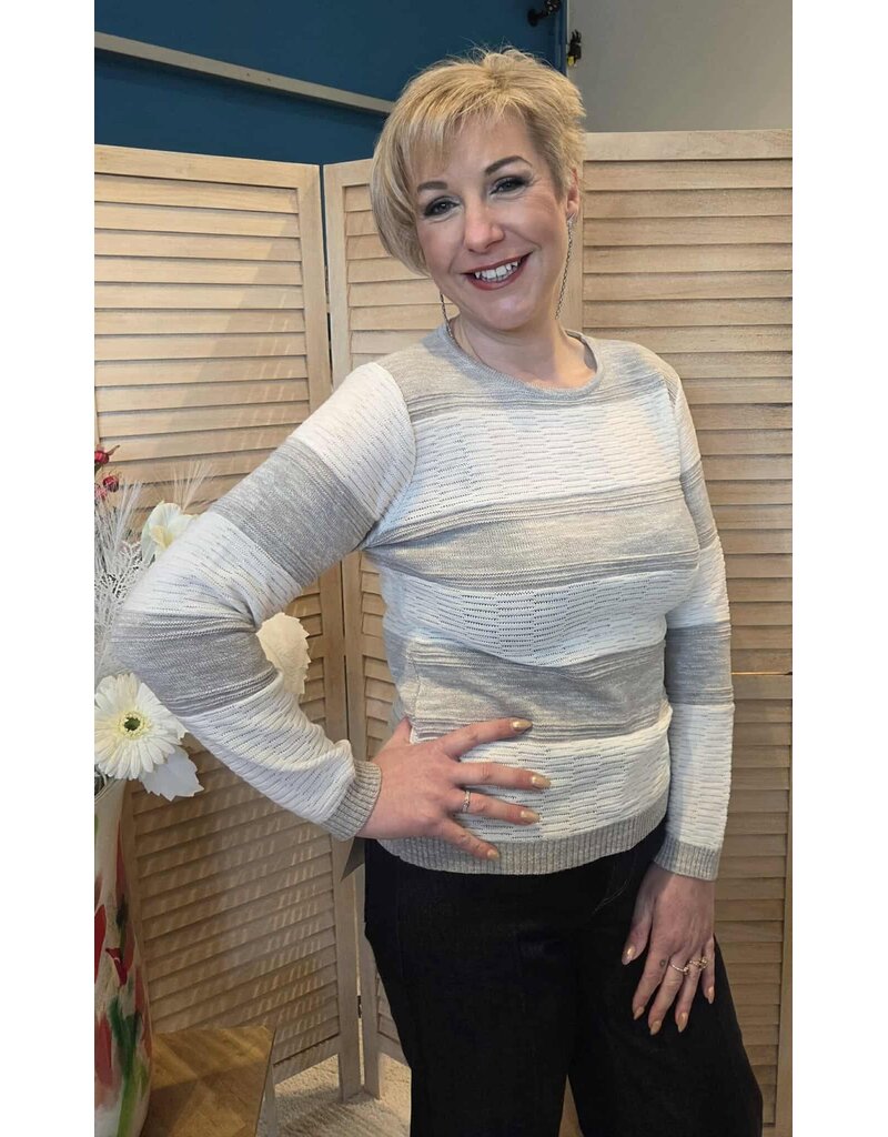 CAPUCCINO 260250 PULL-ECRU/GRIJS