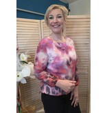 CAPUCCINO 260614 BLOUSE-MULTI PINK