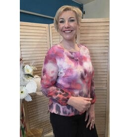 CAPUCCINO 260614 BLOUSE-MULTI PINK