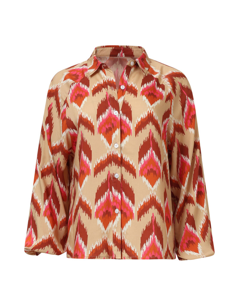 Smashed Lemon 25571-BLOUSE-MULTI RED