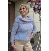 L&A PULL OFF SHOULDER-MULTI BLAUW