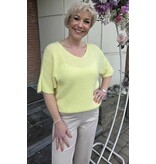 L&A PULL-V-HALS-PASTEL GEEL