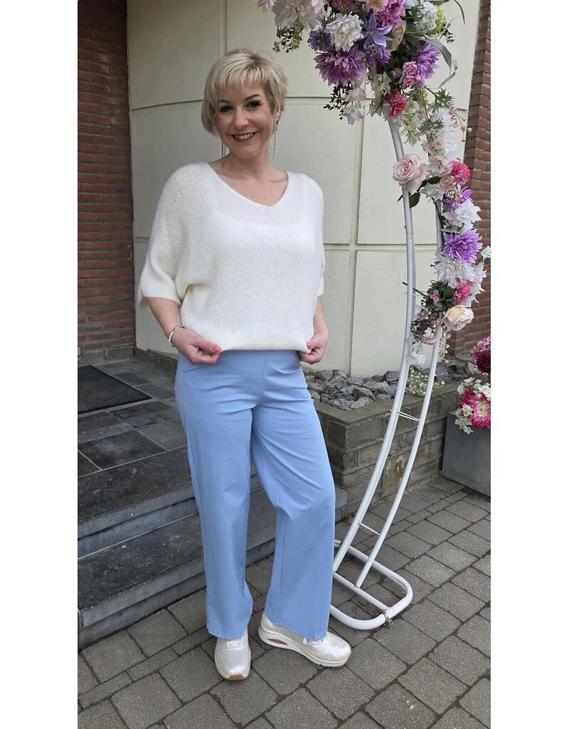 L&A BROEK-PASTEL BLAUW
