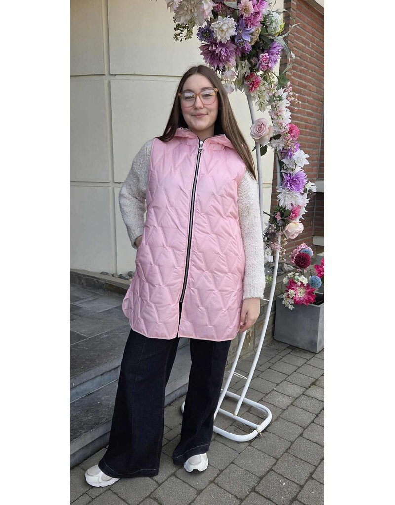 L&A BODYWARMER-PASTEL ROZE