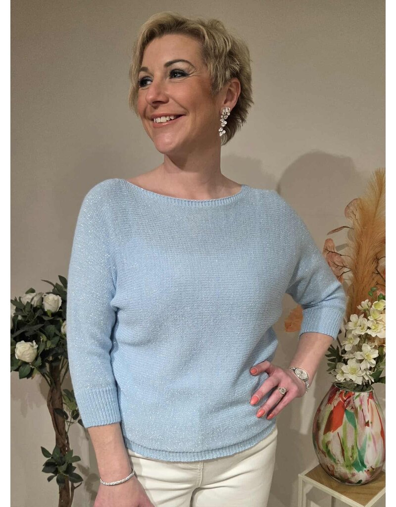 L&A PULL-LICHTBLAUW/STRIK