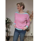 L&A PULL-STREEP-BLAUW/ROZE