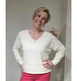 L&A PULL-GLITTER/ECRU
