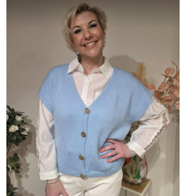 L&A GILET-LICHTBLAUW