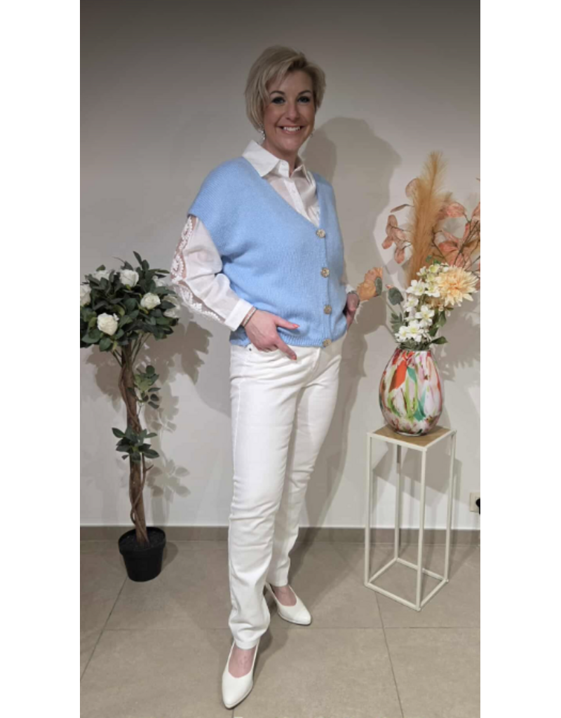 C'est Beau la Vie! 67CB2JE901-JEANS-WIT RECHT