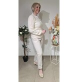 L&A BROEK-STRAIGHT-BEIGE