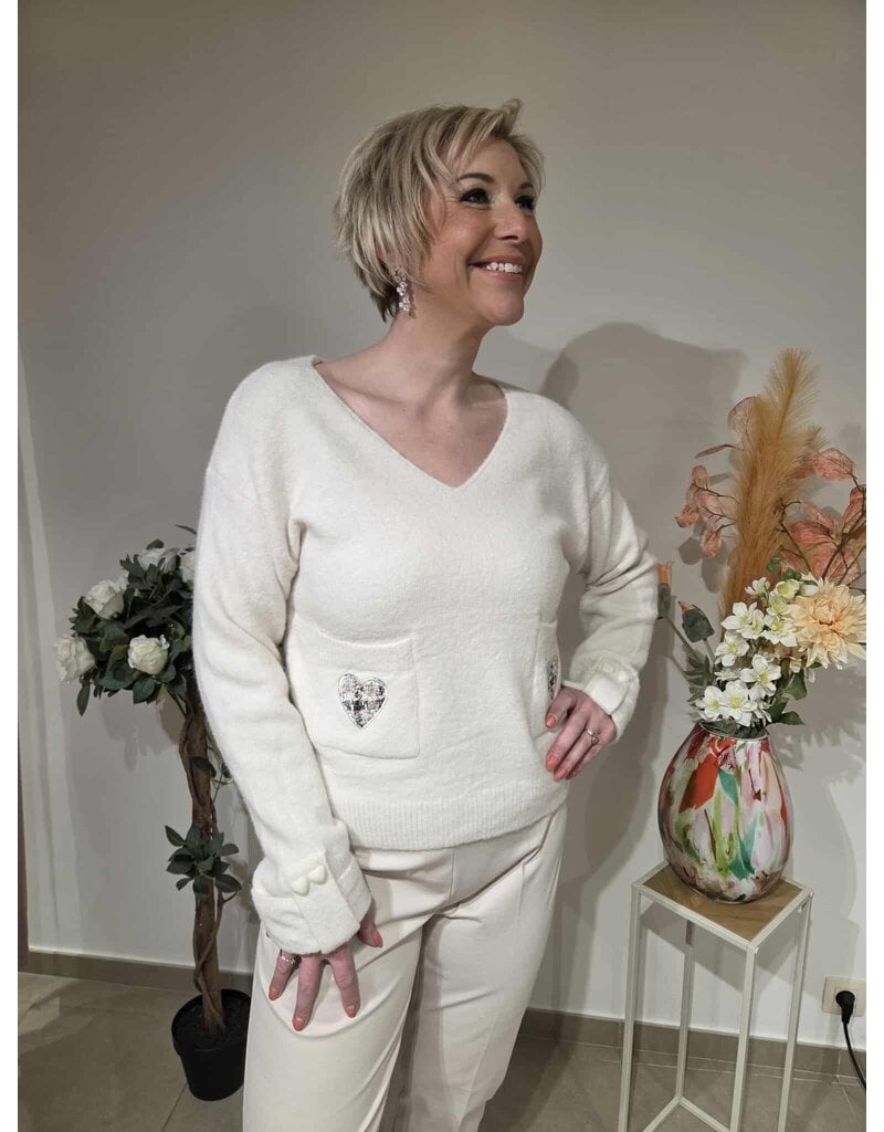 L&A PULL-ZAKKEN/HARTJES-ECRU