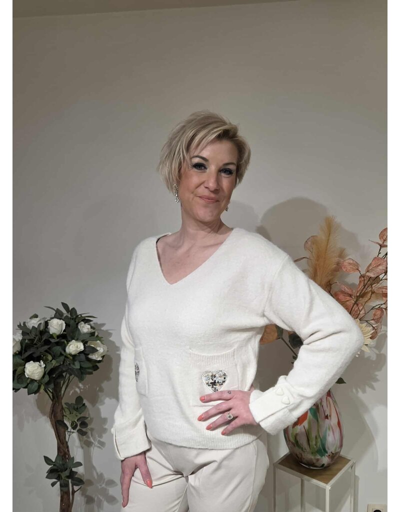 L&A PULL-ZAKKEN/HARTJES-ECRU