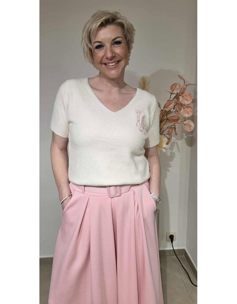 L&A PULL-LA-ECRU/ROZE