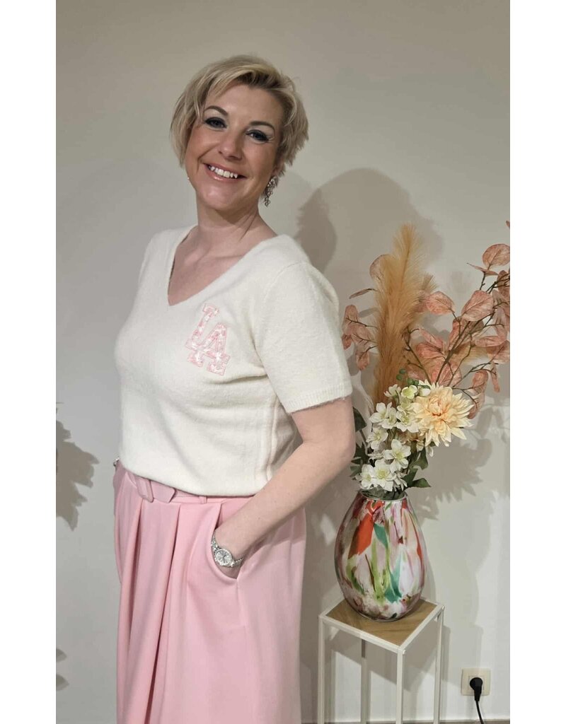 L&A PULL-LA-ECRU/ROZE