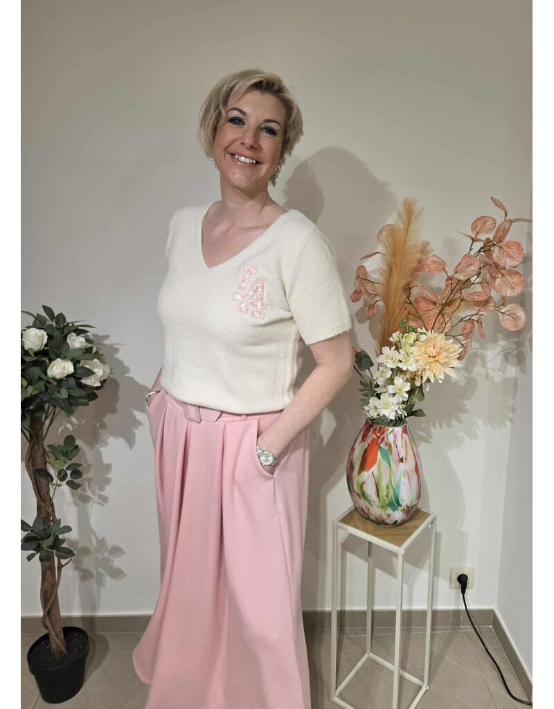 L&A PULL-LA-ECRU/ROZE