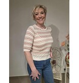 Julie Guerlande 67JG2PPU210-PULL-STRIPES BEIGE