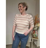 Julie Guerlande 67JG2PPU210-PULL-STRIPES BEIGE