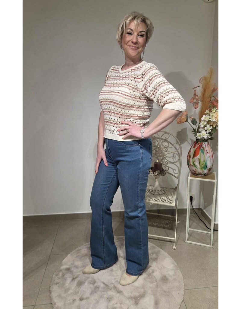 C'est Beau la Vie! 67CB2JE901-JEANS FLARE-STONE