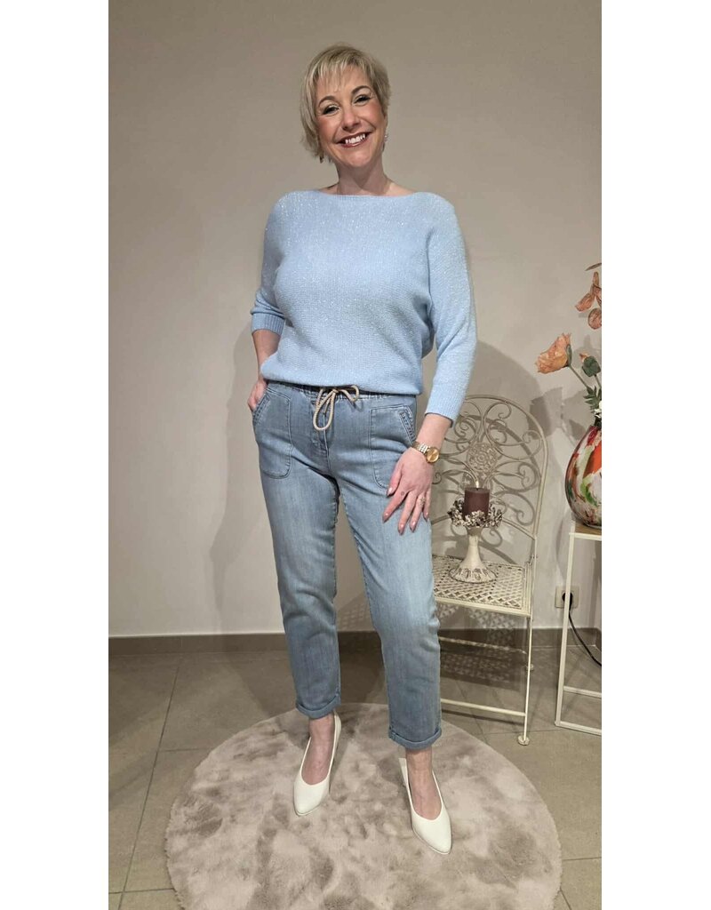 C'est Beau la Vie! 67CB2JE905-JEANS-BLEACHED KOORD