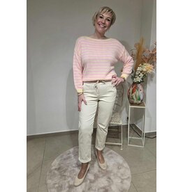 C'est Beau la Vie! 67CB2PS804-BROEK ELASTIEK-LICHTBEIGE