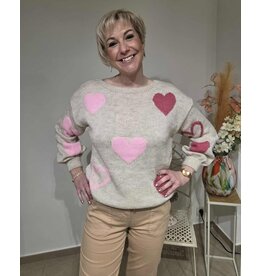 MARTA DU CHATEAU AMARANTE-PULL-BEIGE/ROZE