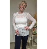 MARTA DU CHATEAU MILLEY-BLOUSE-WIT KANT