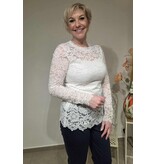 MARTA DU CHATEAU MILLEY-BLOUSE-WIT KANT