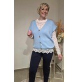 MARTA DU CHATEAU MILLEY-BLOUSE-WIT KANT