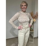 MARTA DU CHATEAU MILLEY-BLOUSE-KANT BEIGE