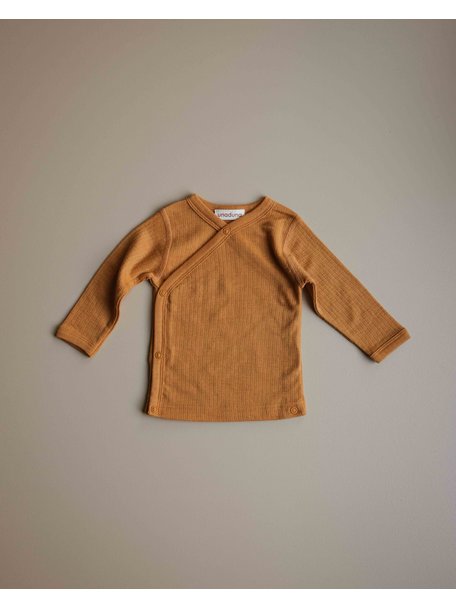 Unaduna Baby wrap-around shirt- inca gold