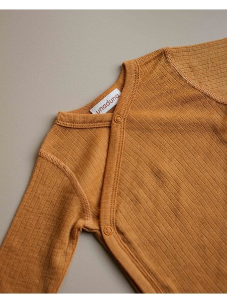 Unaduna Baby wrap-around shirt- inca gold