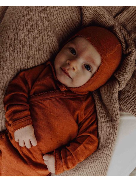 Unaduna Wrap around body pointelle - cameo rose