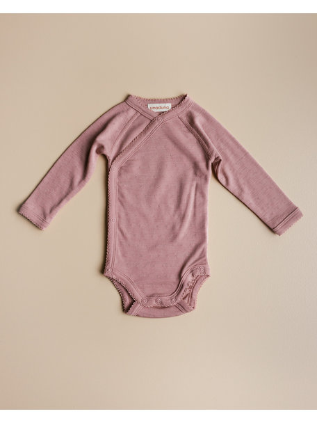 Unaduna Wrap around body pointelle - cameo rose