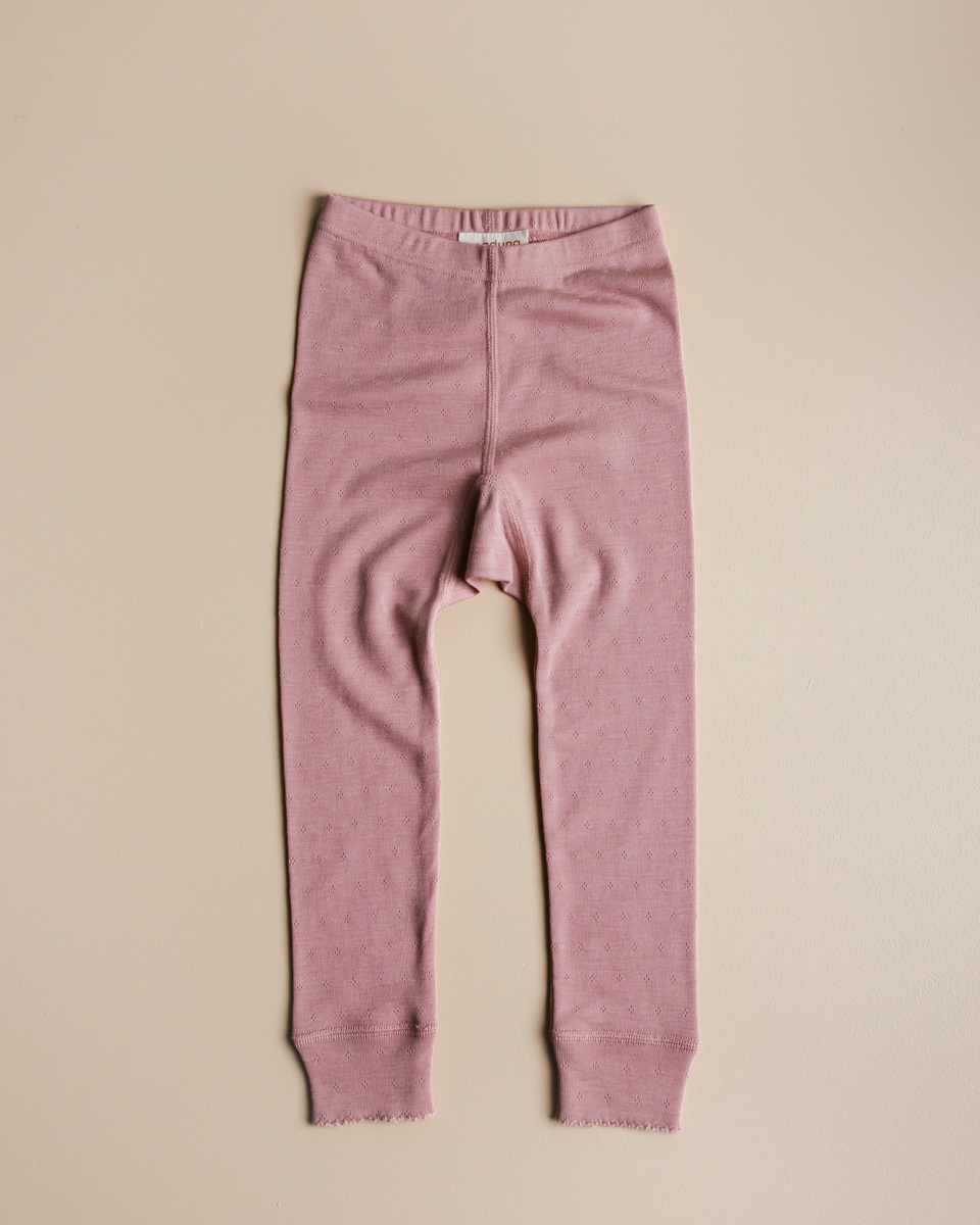 Unaduna Kids leggings pointelle - cameo rose: soft and comfy