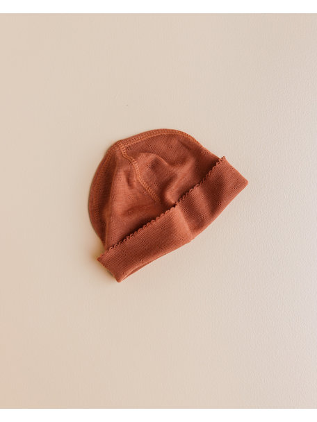 Unaduna Baby hat pointelle wool/silk - umbre