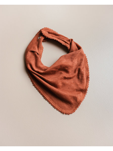 Unaduna Bib scarf pointelle wool/silk - umbre