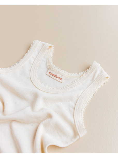 Unaduna Kids undershirt pointelle wool/silk - munkki