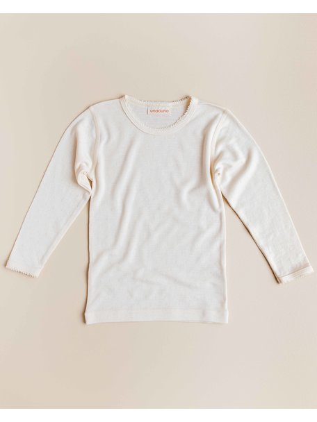 Unaduna Shirt longleeves pointelle wool/silk - munkki