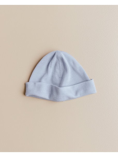 Unaduna Baby hat tiny rib wool/silk - blue bird