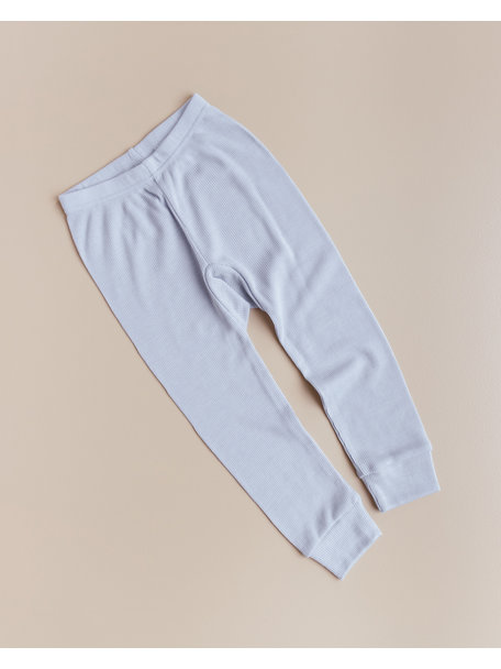 Unaduna Kids leggings tiny rib wool/silk - blue bird