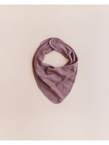 Unaduna Bib scarf tiny rib wool/silk - mauvewood