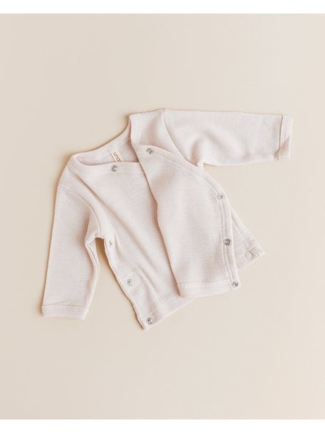 Unaduna Baby wrap-around cardigan wool - mazarin