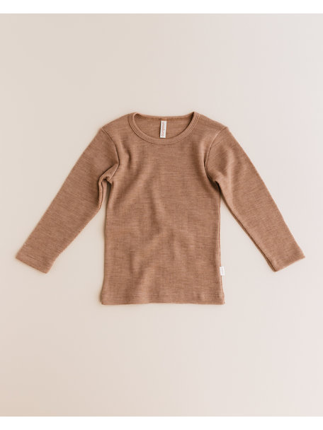 Unaduna Kids longsleeve tiny rib wool - semla