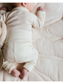 Unaduna Baby pants pointelle 2 in 1 feet wool/silk - munkki